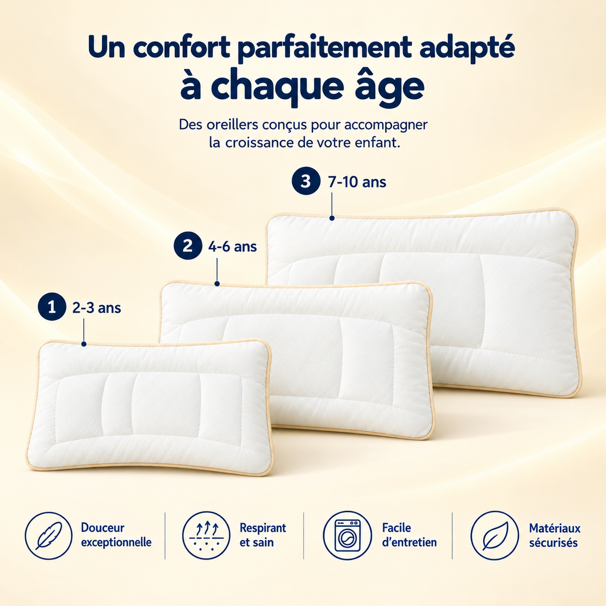 Un oreiller à sa hauteur